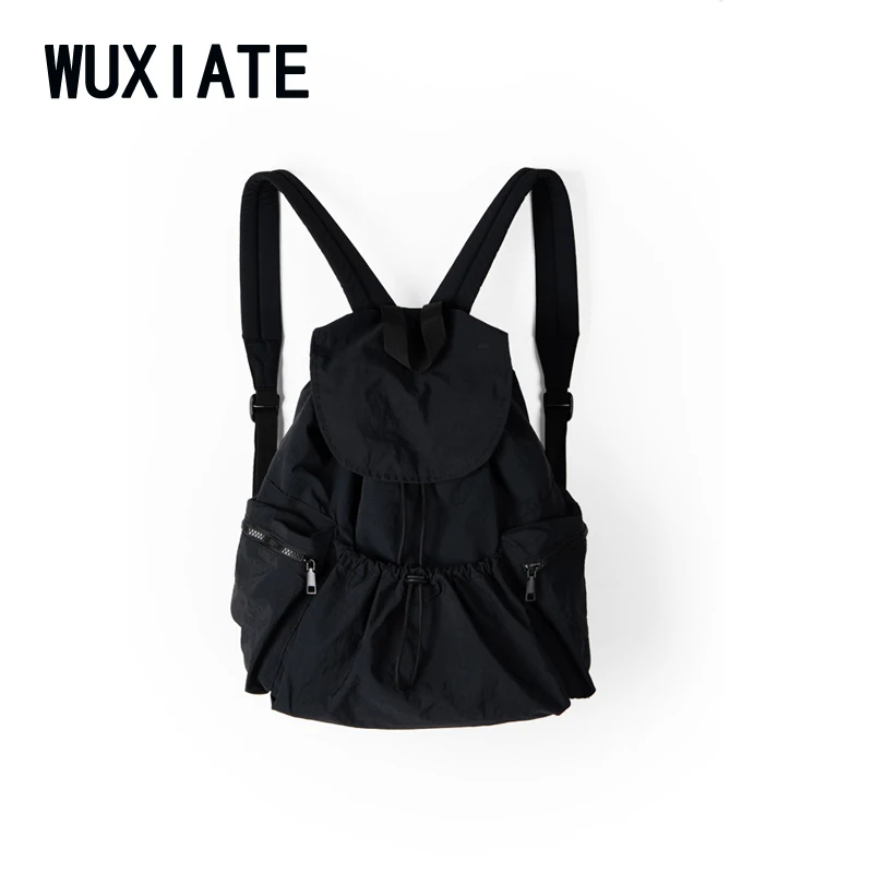 

WUXIATE Large capacity lightweight nylon cloth backpack girls leisure travel commuting college backpack