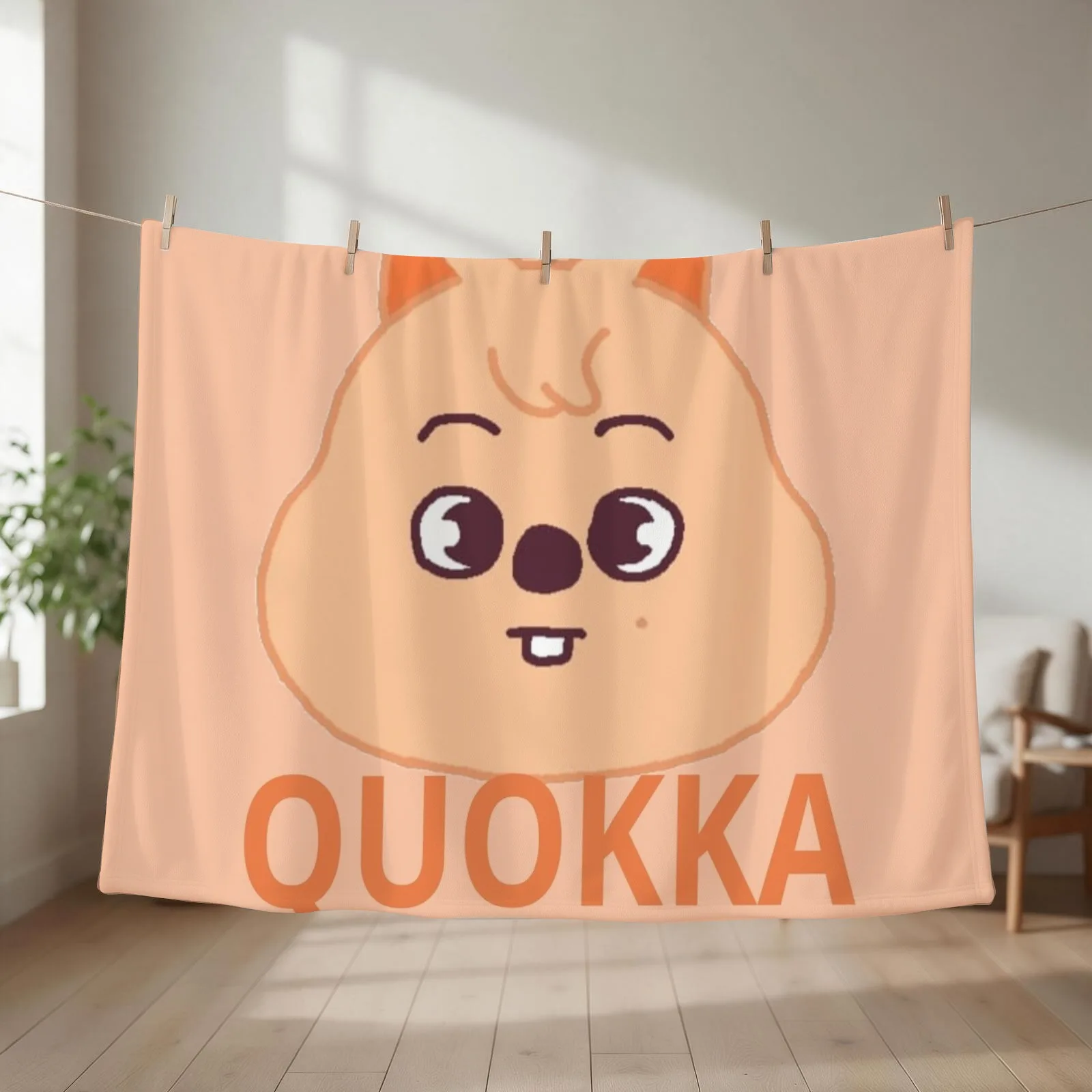 Han Quokka Throw Blanket couch cozy soft plush fuzzy picnic outdoor blanket