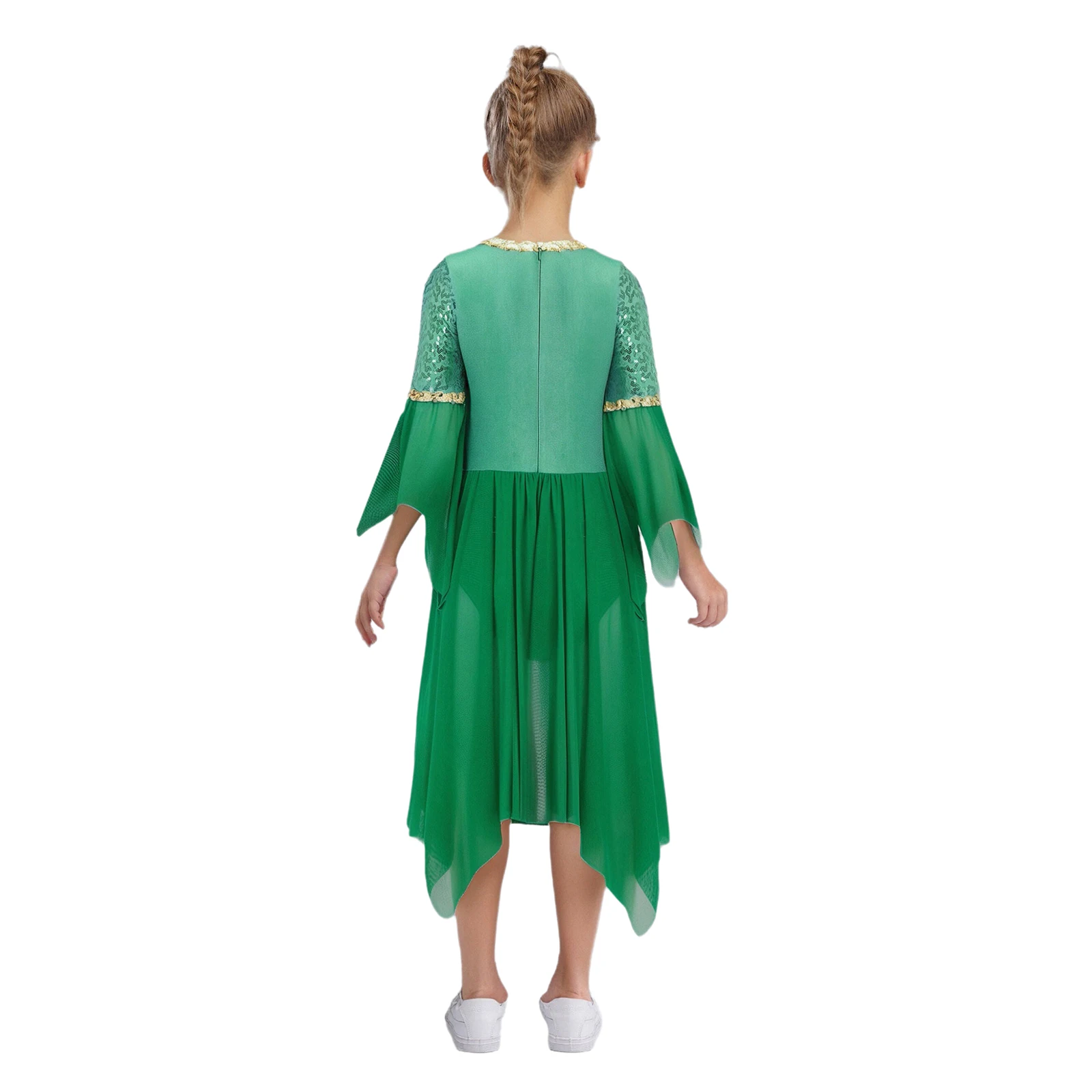 زي الأميرة الفاخر للفتيات مع تفاصيل لامعة، فستان جنية ساحر للعب السحري وحفلات الهالوين التنكرية