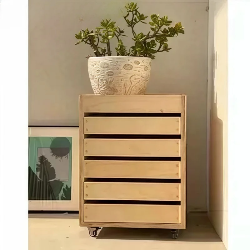 Birch ocean board multi-layer drawer chest of drawers simple modern living room wall chest of drawers storage
