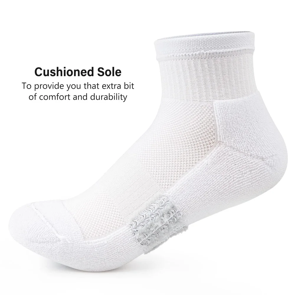 Calcetines tobilleros para mujer, atléticos, gruesos, acolchados, para correr, senderismo, corte bajo, 5 pares