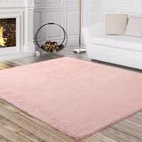 Faux Rabbit Fur Fluffy Rug,Anti-Slip Thick Pile Height Modern Area Rugs 800GSM Floor Mat for Living Room Bedroom