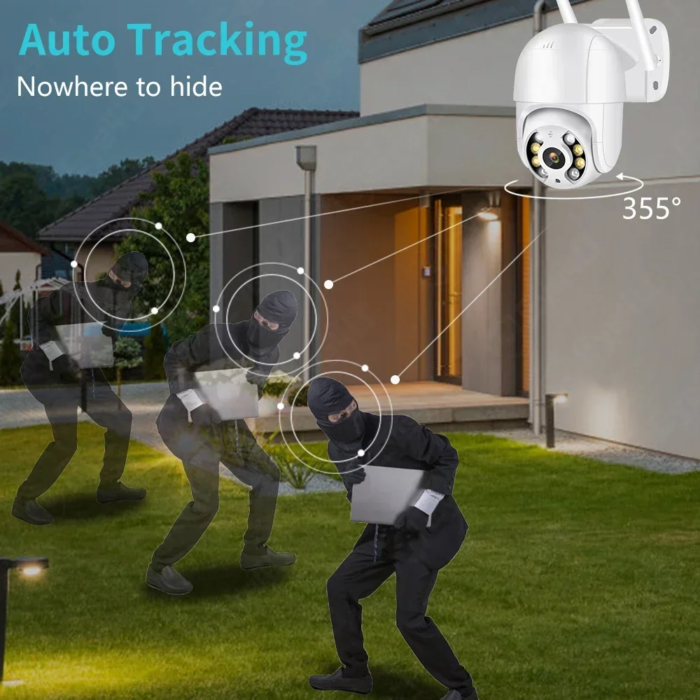 ICsee Security Camera 8MP 5MP WIFI Outdoor 4X Zoom Auto Tracking Security Protection Monitor Smart Home CCTV Video Surveillance