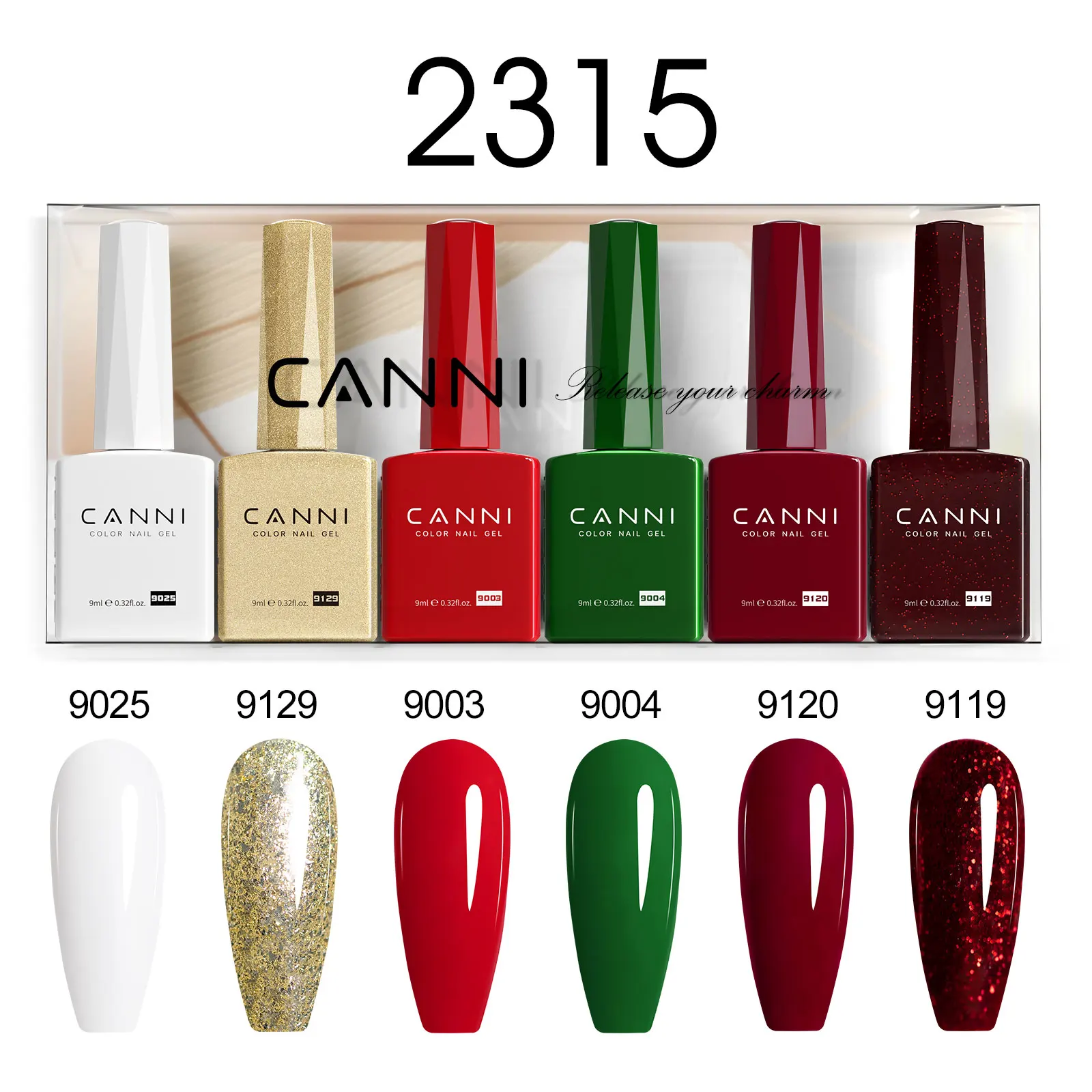 CANNI 9ml HEMA FREE Gel Nail Polish Kit Gray Transparent Amber Color Jelly Nude Pink Soak Off UV LED Gel Set Christmas Gift Kit