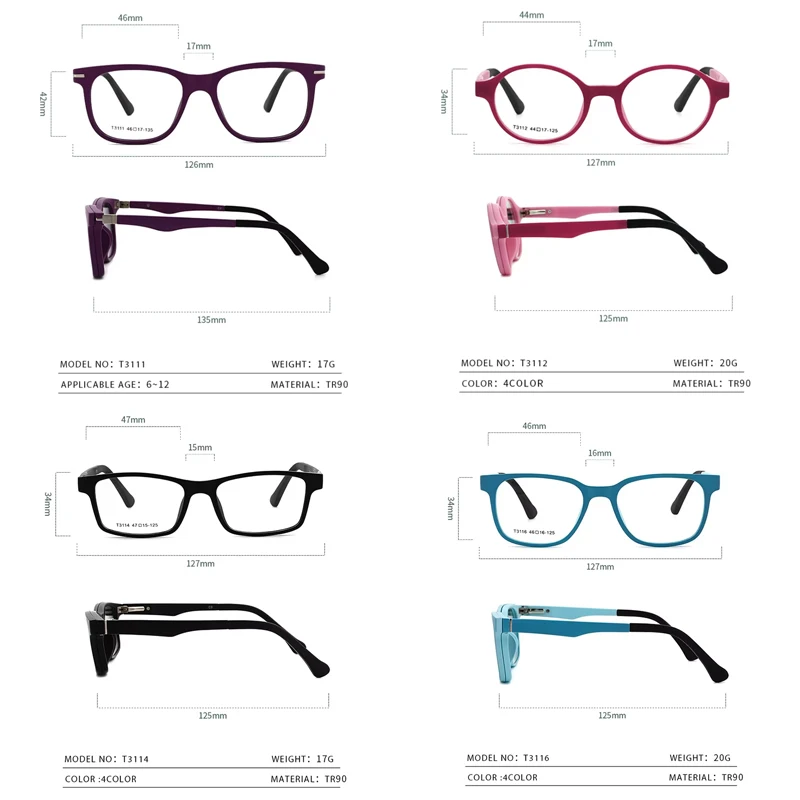 O-Q CLUB Kids Blue Light Glasses Women Magnetic Clip-on Women\'s Sunglasses Eyeglass Frames for Glases Eyepieces Glass Eyewear