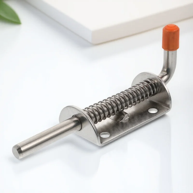 

1Pcs Stainless Steel Door Bolt Heavy Duty Security Latch for Gate Courtyard Child Safety Lock Spring Loaded Hardware