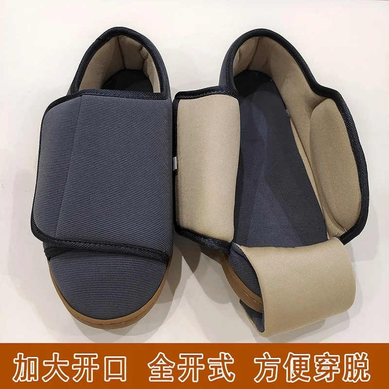 

Men's Diabetic House Shoes with Adjustable Closure Diabetic Slippers for Swollen Feet Elderly Shoes Wide Width Shoes for Indoor