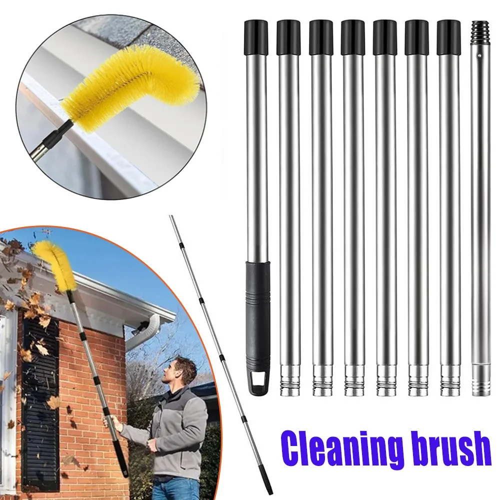 

No Ladder Required Gutter Cleaning Brush Roof Gutter Drainage Filter Brush Sewer Eaves Downpipe Leaf Removal and Cleaning Tool