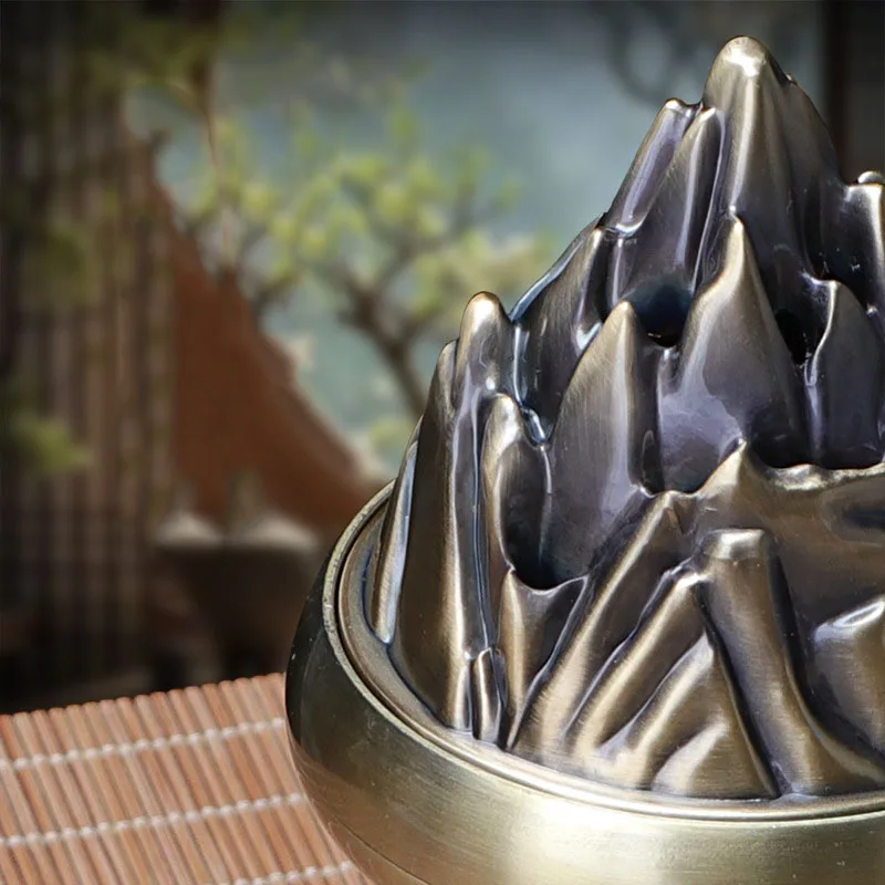 Creative Boshan furnace Mountain Shaped Plate Incense Burner Home Indoor Zen Incense Holder Study Tea Room Decor Ornaments