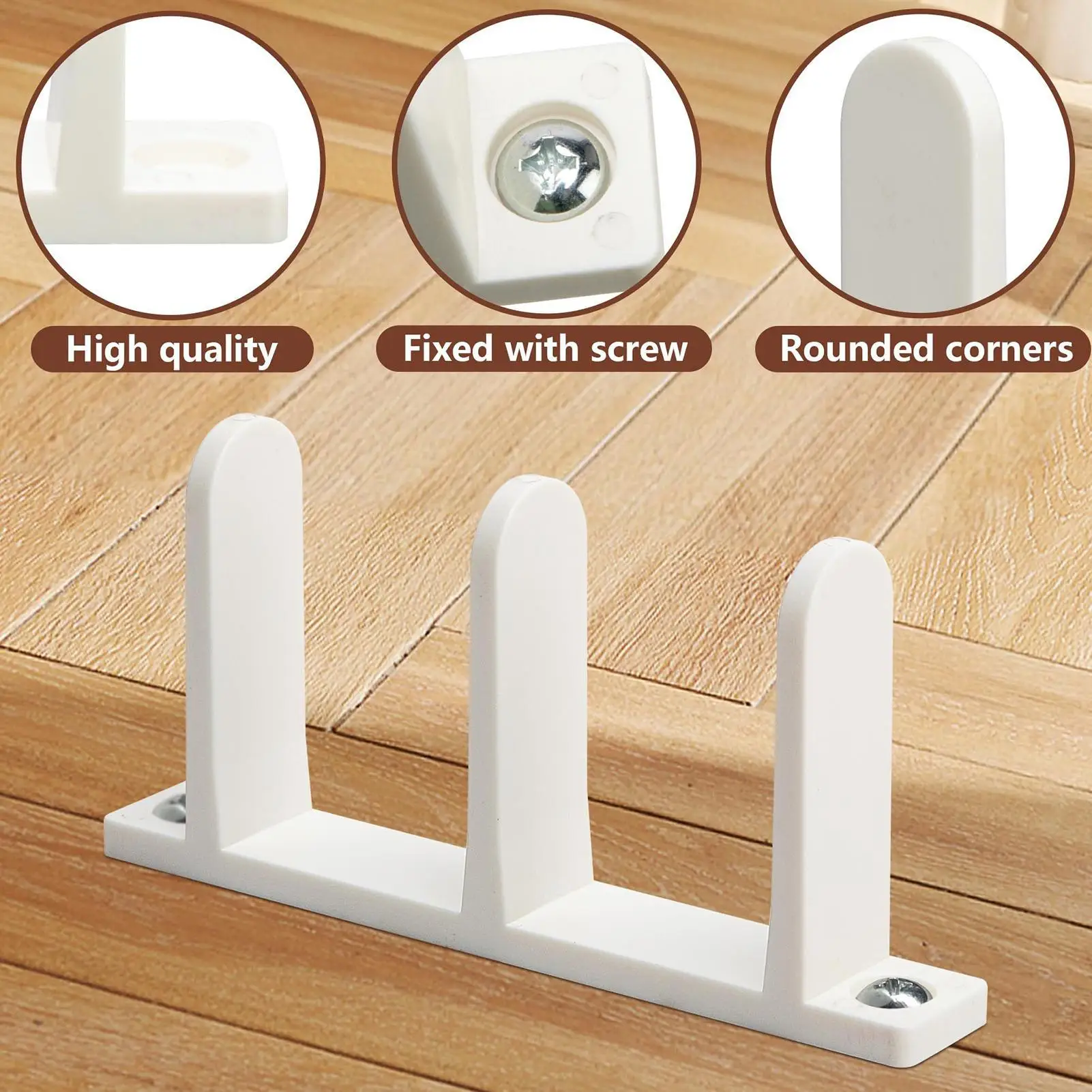 

Sliding Door Floor Guide 4 Pieces Closet Door Guides For Cabinet Floor Stable Hardware With Screws Replacement Parts Bypass