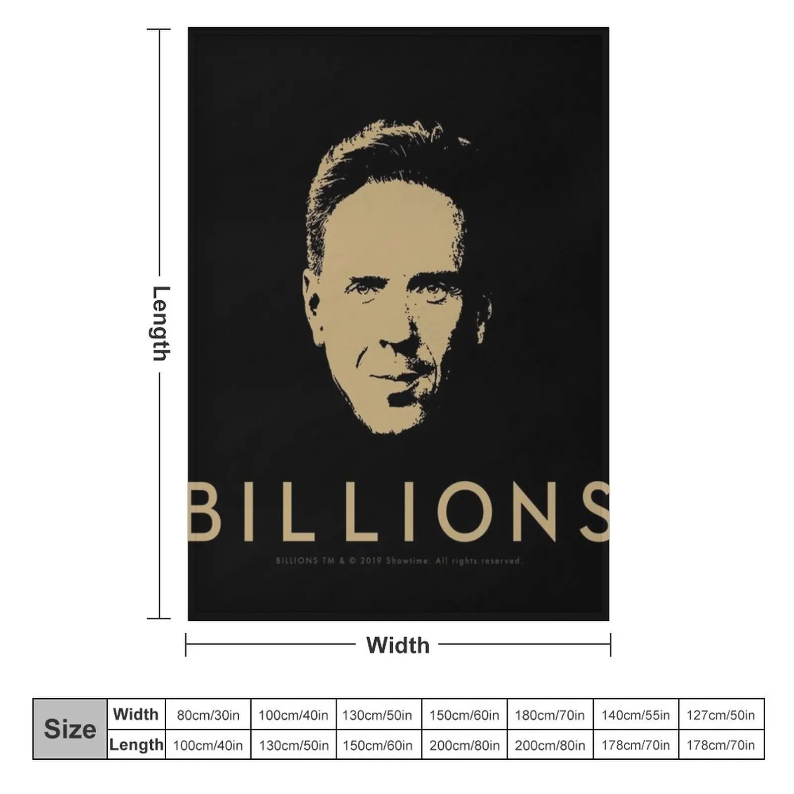 Bobby Axelrod Portrait Billions Throw Blanket Flannel decorative Cute Blankets