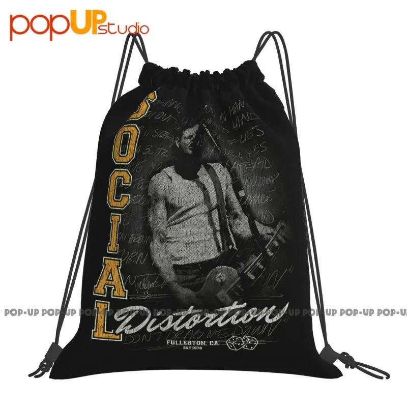 Social Distortion Athletics Distressed Band Logo Drawstring Bags Gym Bag Shoe Bag Art Print