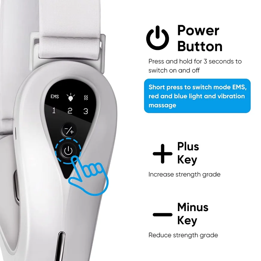 3 في 1 آلة إزالة الذقن المزدوجة الكهربائية على شكل حرف V جهاز تجميل الوجه مكركرنت أحمر أزرق الفوتون أداة تنحيف الوجه #5