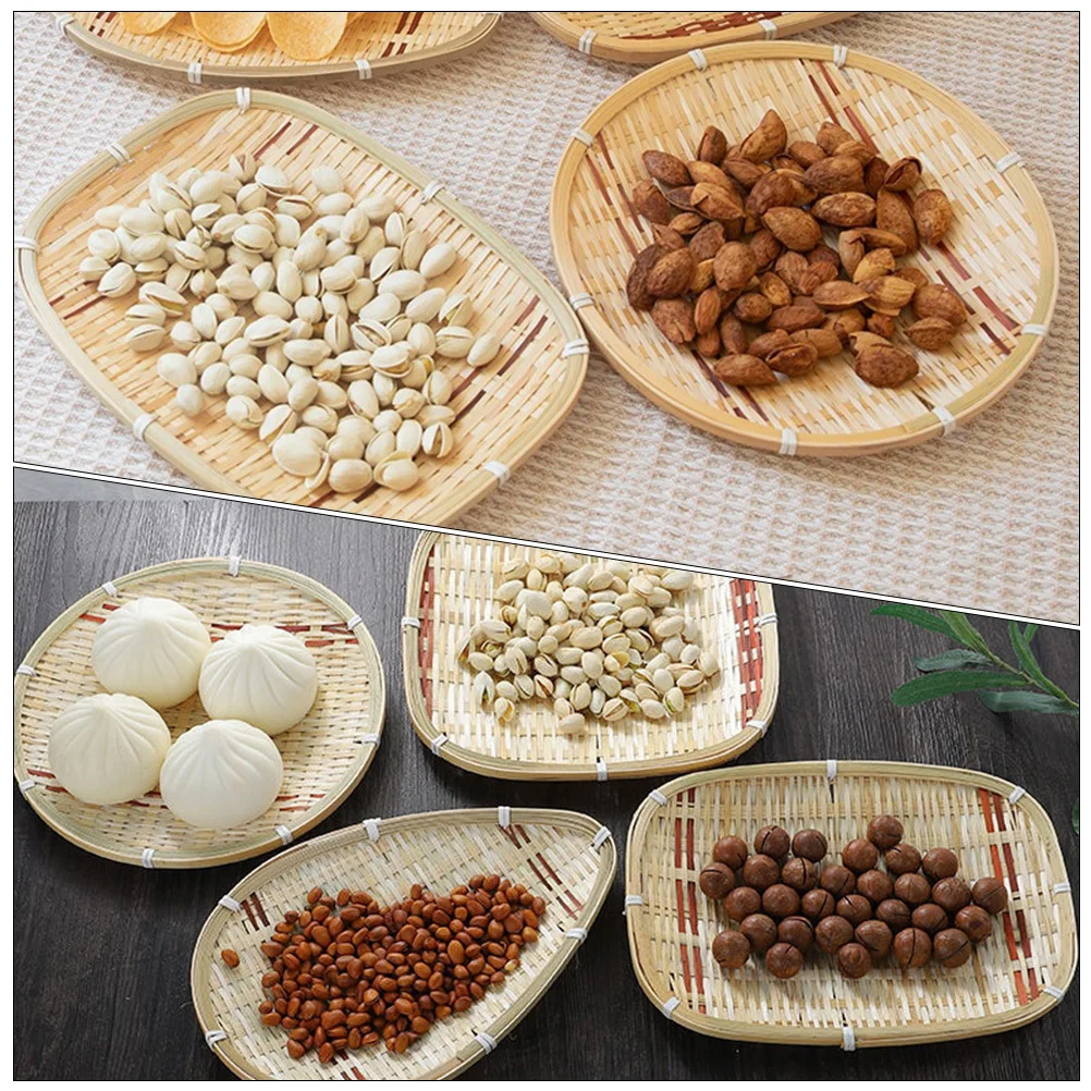 

Bamboo Candy Tray Lightweight Snack Dish for Dried Fruit Dessert Party Snack Serving Plate Dried Fruit Tray
