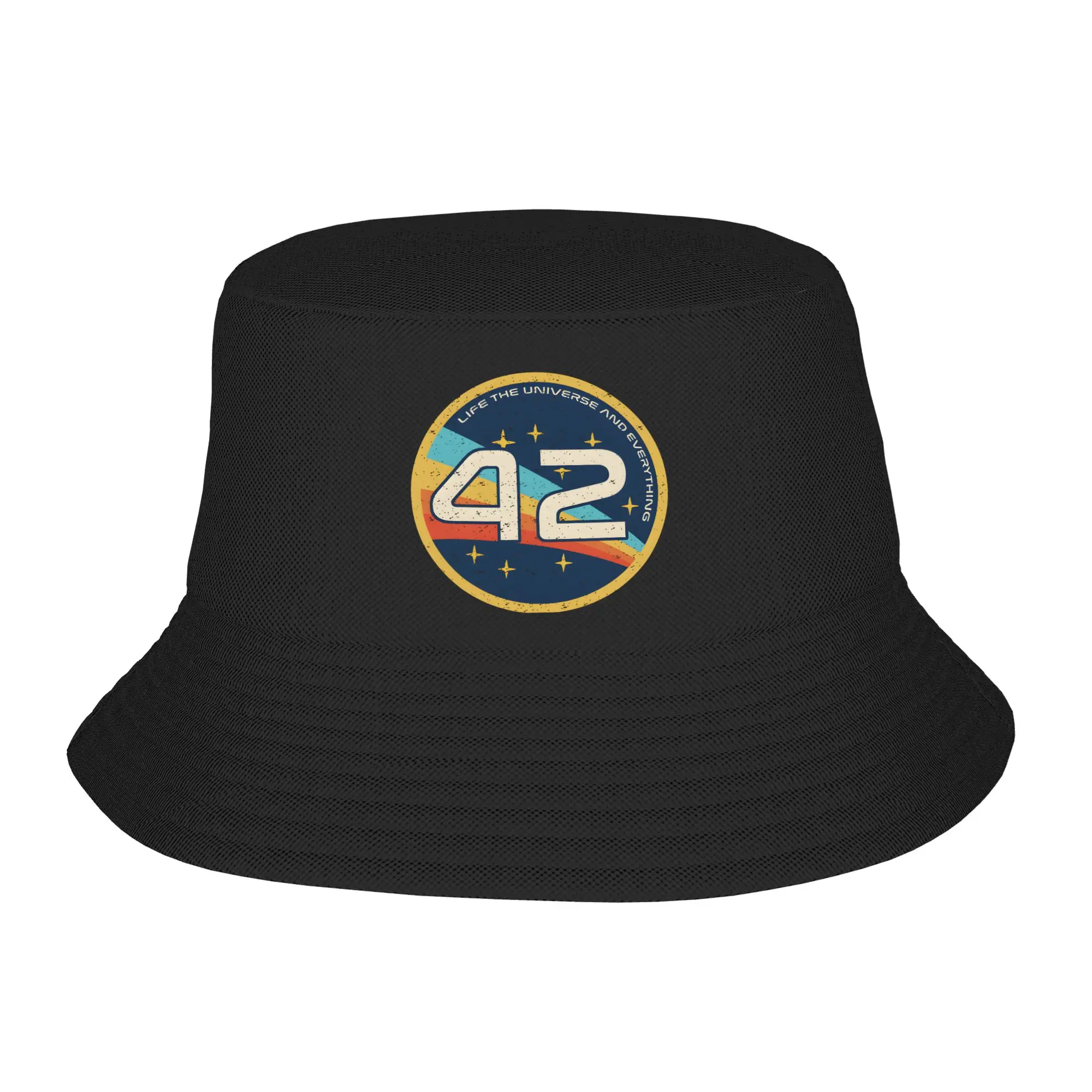 Dont Panic 42 The Answer To Life Douglas Adams Bucket Hat für Damen, Strand-Sonnenhut für Urlaubsmützen