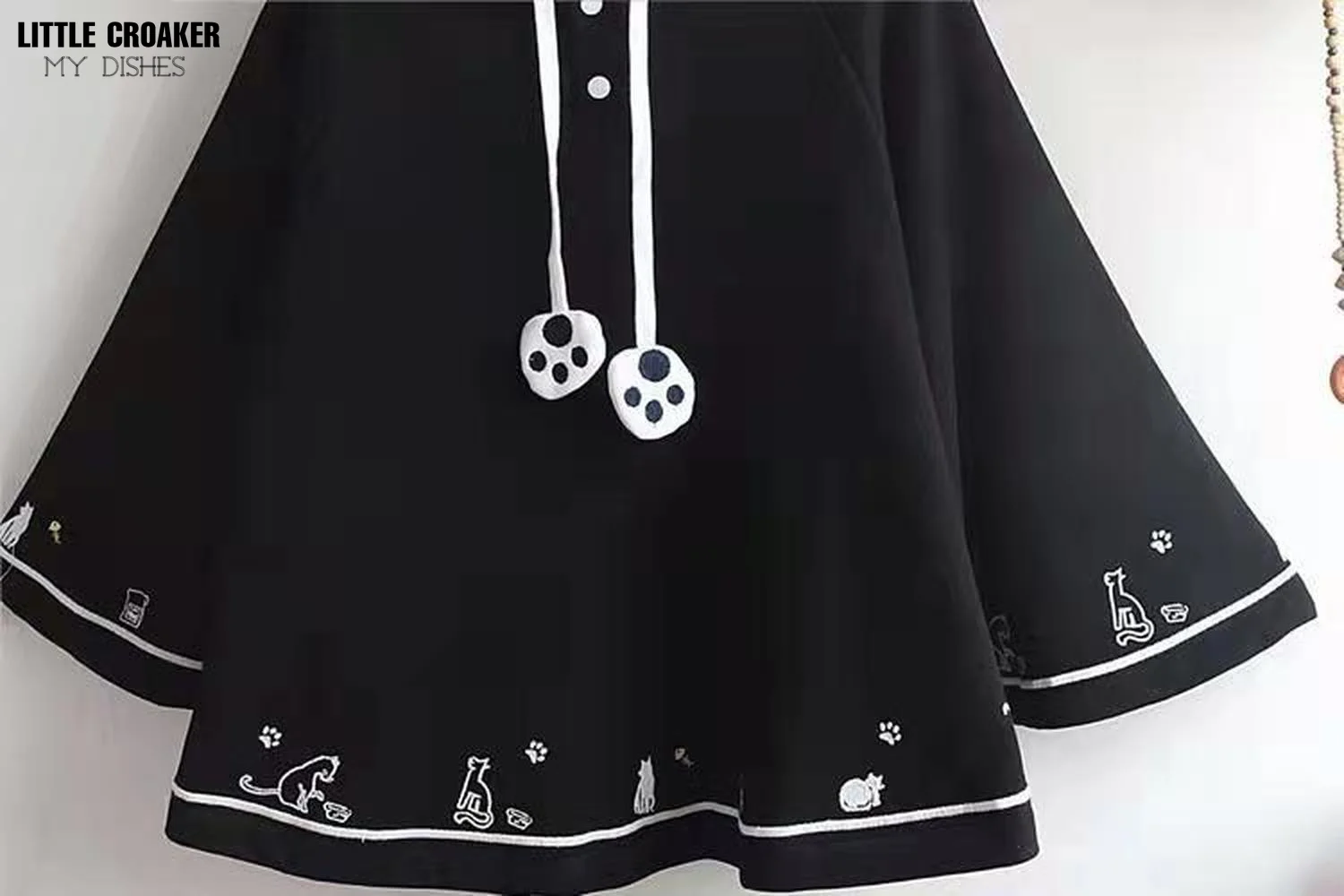 Lolita Cloak bluza Harajuku Cloak japoński boże narodzenie kobiety Sweetshirts polar Cape luźny sweter rękaw w kształcie skrzydła nietoperza płaszcz