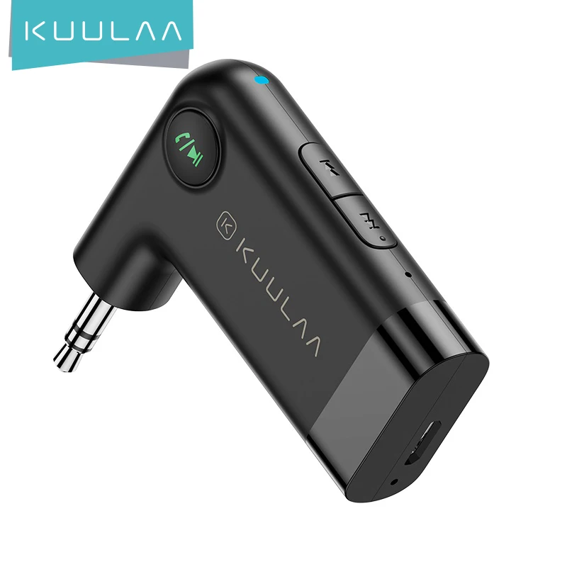 

KUULAA Bluetooth Receiver 5.0 3.5mm AUX Jack Audio Wireless Adapter for Car PC Headphones Mic 3.5 Bluetooth 5.0 Receptor