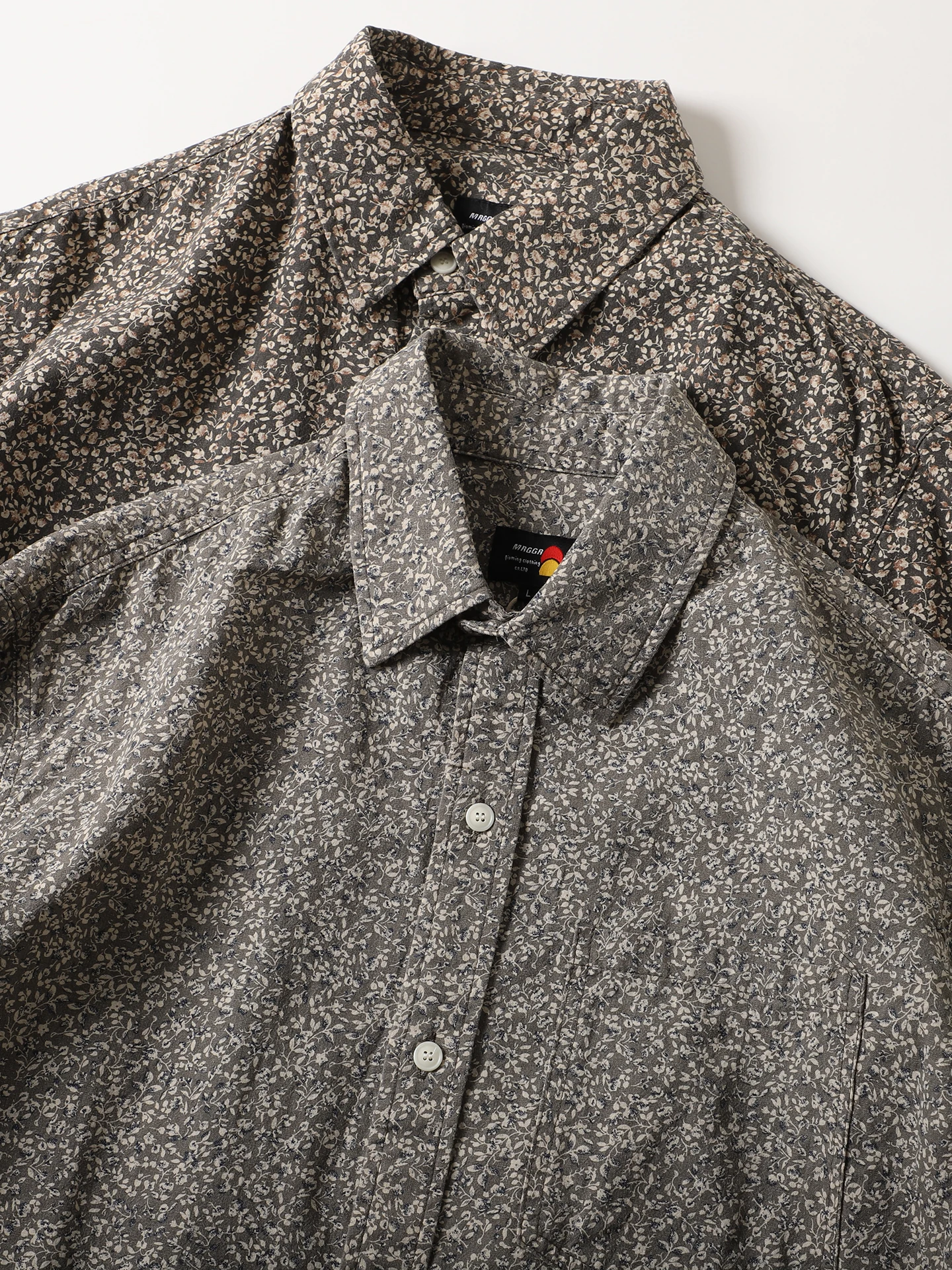 

Retro Floral Print Long Sve Pure Cotton Loose Casual irt Men's Sli Loose Fit Classic Collar Outerwear Trendy Coat