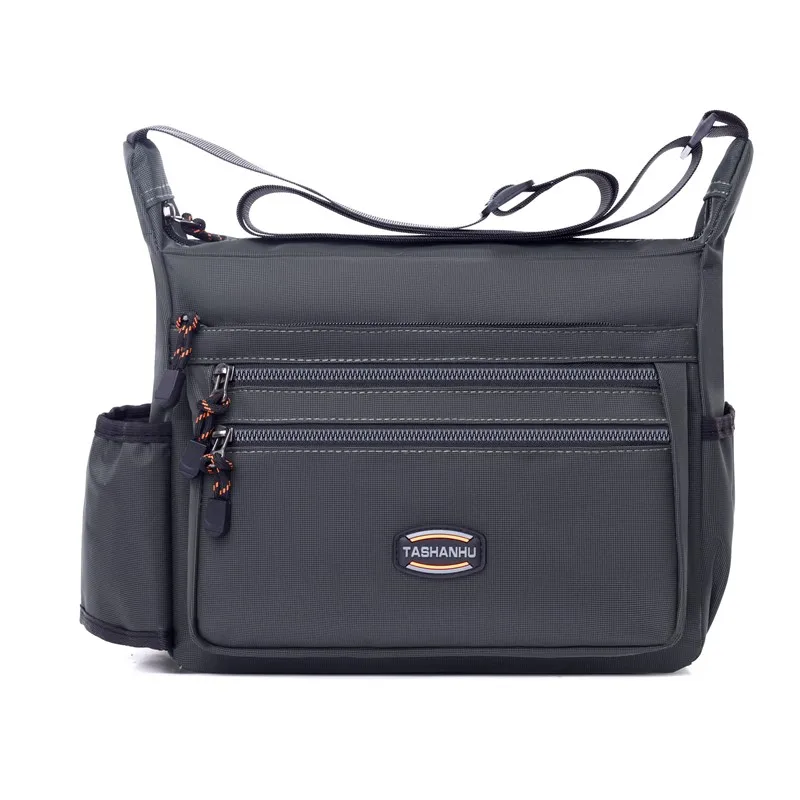 Bolso de hombro para hombre, de gran capacidad bandolera, bolso externo para taza de té, bolso de noche, color sólido