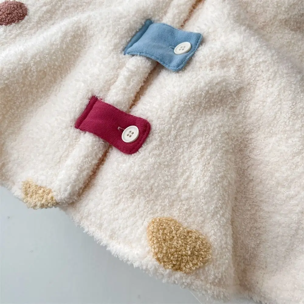 

Прочный теплый флисовый плащ-накидка с капюшоном для малышей 0-2 лет, модное зимнее пончо для новорожденных мальчиков и девочек