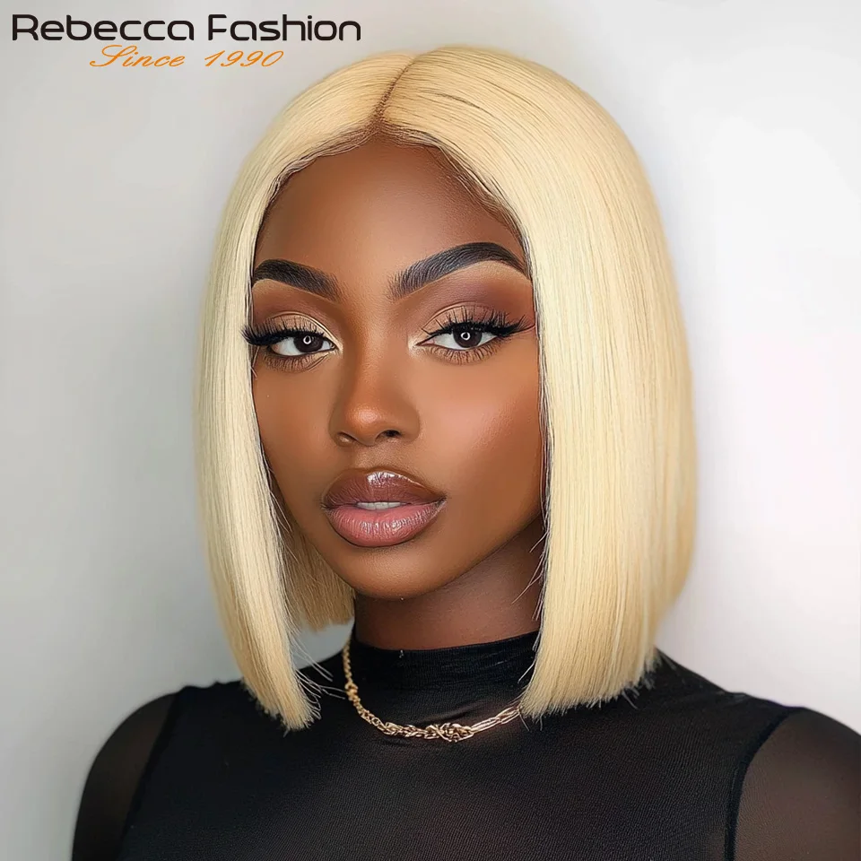 

Straight Human Hair Wig 613 Blonde Bob Wig Human Hair 613 Lace Front Wig 100% Human Hair 180% Density Brazilian Hair