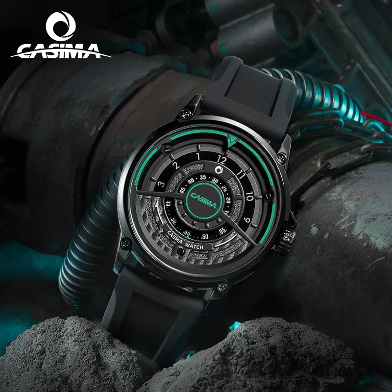 Orologi sportivi CASIMA per studenti, cinturino in silicone con movimento al quarzo, autentico, modello CS2107-1029