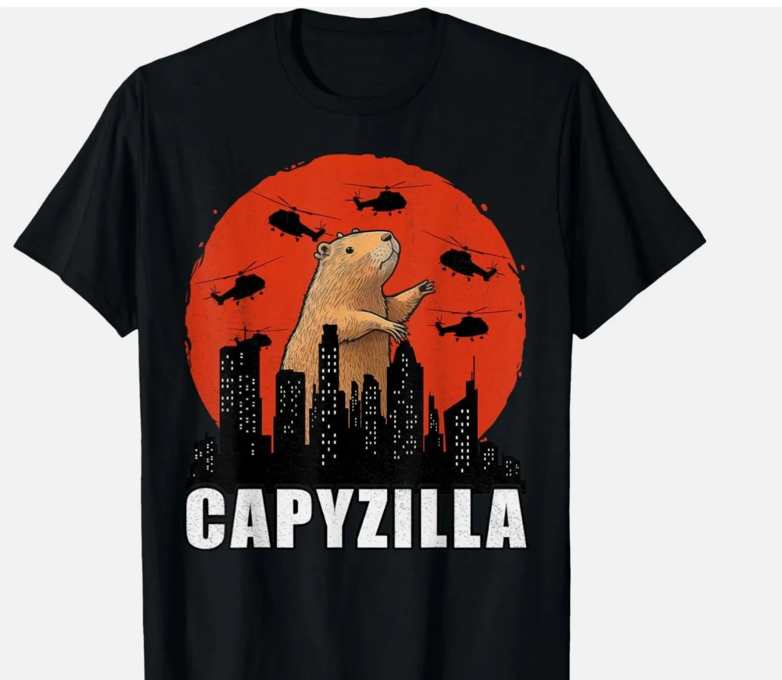 Capybara Shirt Funny Capybara Rodent Capyzilla Funny T-Shirt