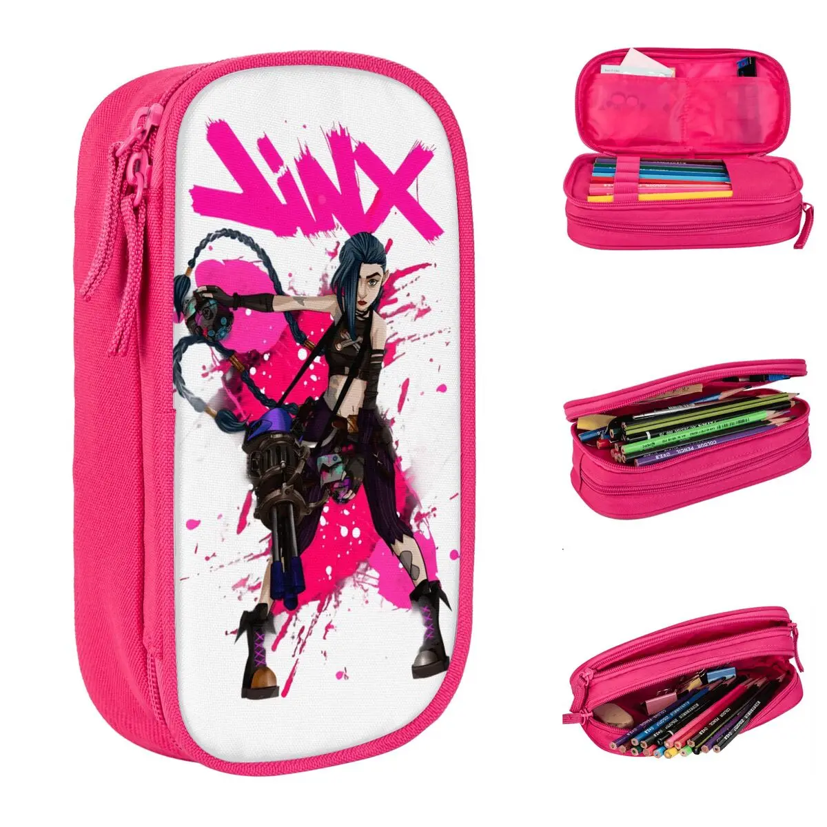 

Arcane Pencil Case Lovely Hot Anime Pen Holder Bag Kids Big Capacity Students School Gifts Pencilcases