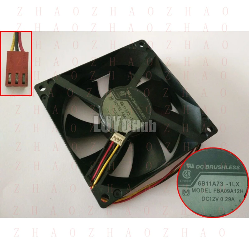 

Вентилятор охлаждения L+ для Panaflo FBA09A12H, DC12V 0.29A, 3-контактный, 92x92x25 мм