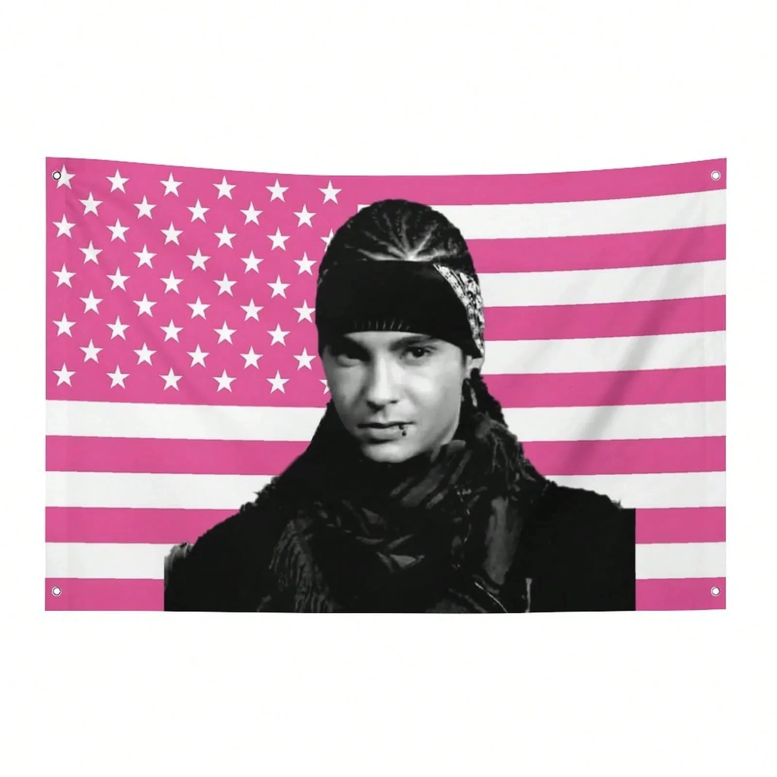 Bandera de Tom Kaulitz Tokio Hotel Band decoración de pared impresión de un solo lado interior exterior divertido regalo para fanáticos decoración de la habitación de cumpleaños