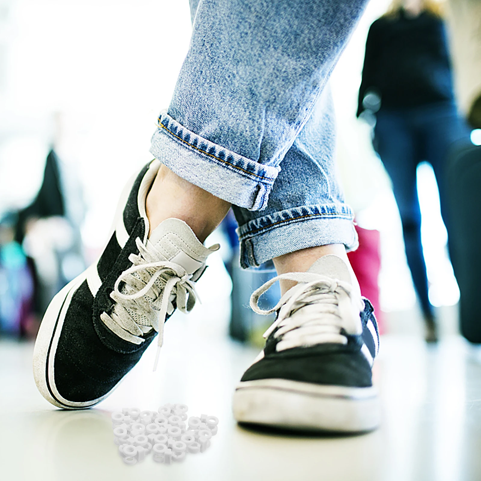 

10Pcs Shoelace Buckle Locks Shoe Lace Fixers Quick Fix Clips for Sneakers and Shoes Easy to Use No Tie Fasteners