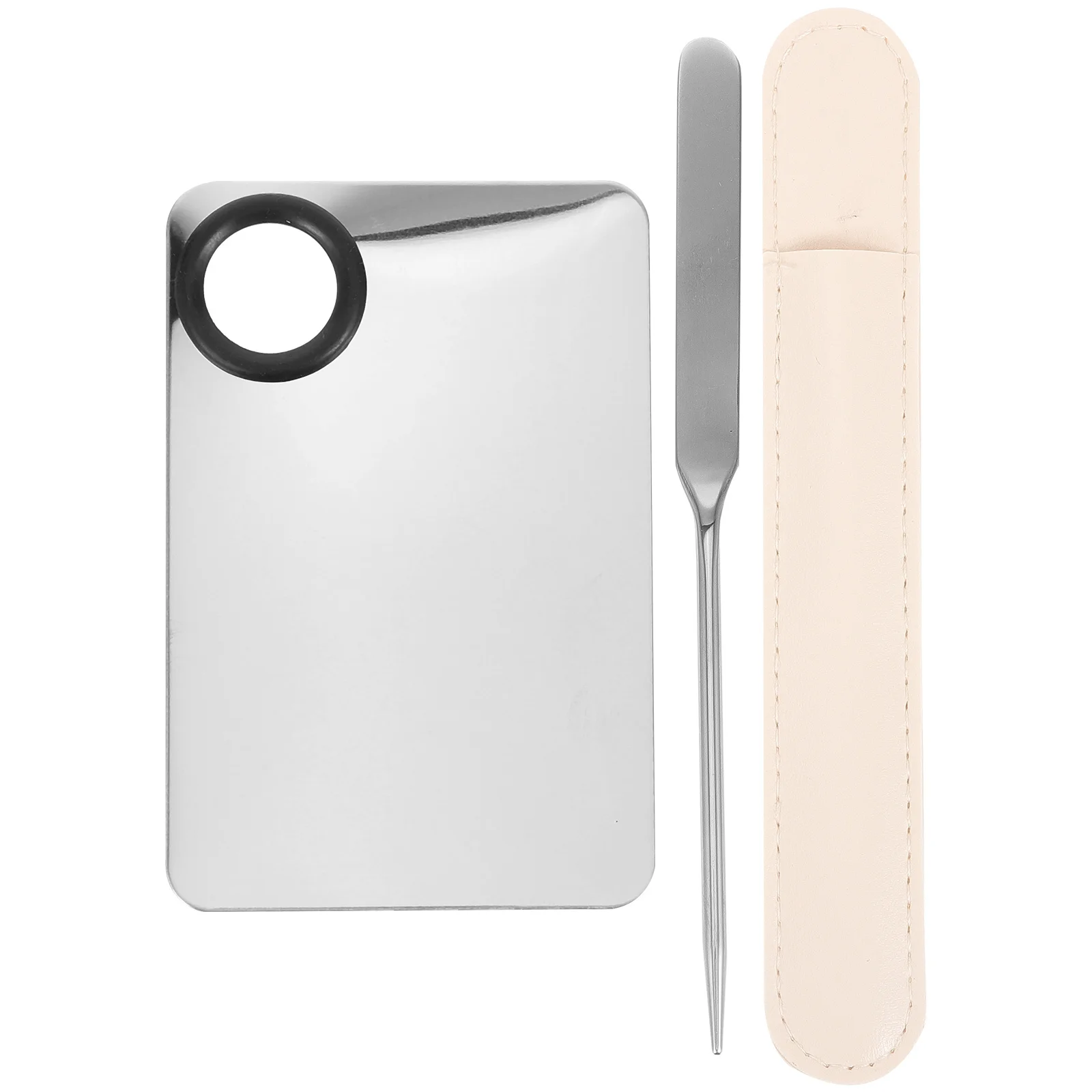 1 zestaw szpatułek ze stali nierdzewnej do mieszania podkładu i pigmentów, narzędzie do mieszania podkładu, koreańska szpatułka do makijażu