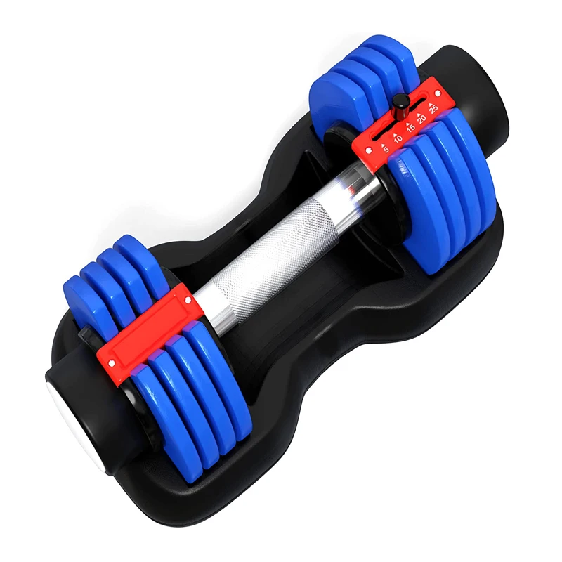 

5-in-1 Adjustable 25 LBS Cast Iron Dumbbells Dial Smart Weights for Men Women Home Use