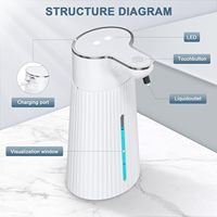 400ML Light Display Wall-Mounted Desktop Infrared Automatic Smart Sensor Soap Dispenser Hand Dish Sanitizer Pump Washing Machine