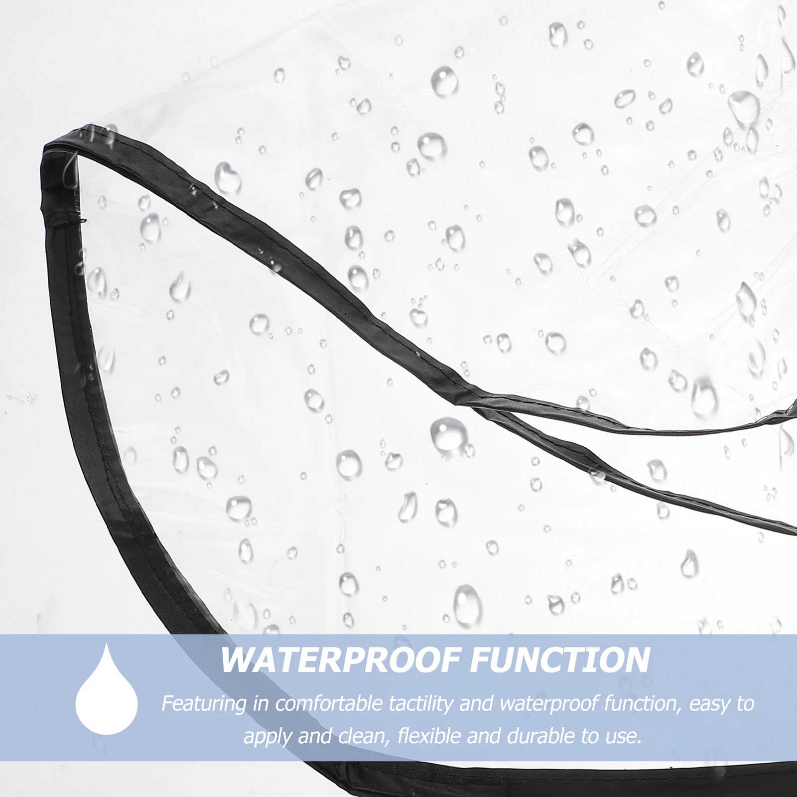 

Waterproof PU Hair for Salon Home Use Cut Perm Styling Breathable Non Stick Elastic Edge Comfort Protection Black Cap