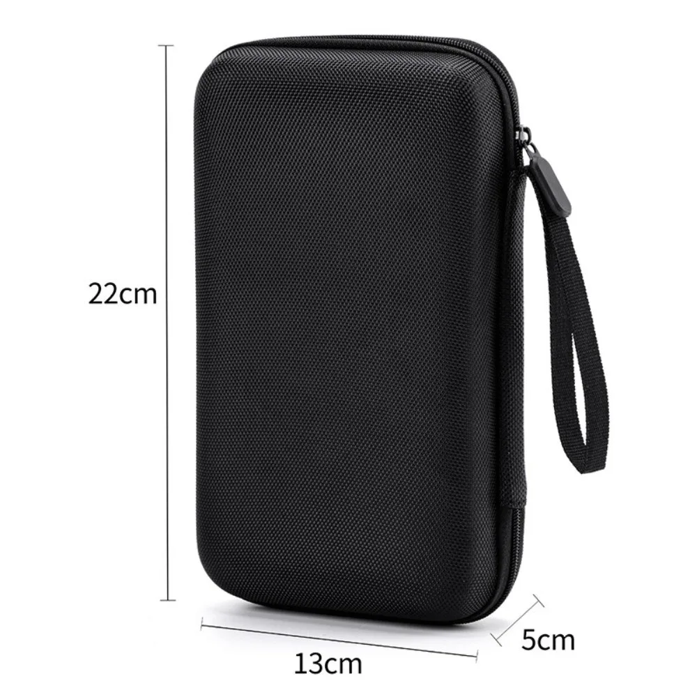 New Hard Shell EVA Storage Box Mini Portable Pouch Carrying Bag Black Protective Storage Case Charging Cable