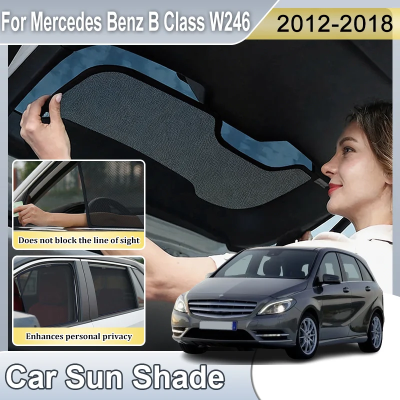 

Car Mesh Sunshades For Mercedes Benz B Class Accessories W246 2016 2012-2018 Window Sun Visor Magnetic Privacy Curtains Tools