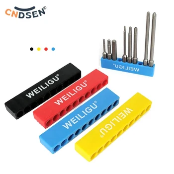 10/12 חורים ציר הקסה מחזיק ביט מברגה פלסטיק ראש מברגה אחסון עמדת מקדחה כלי עזר