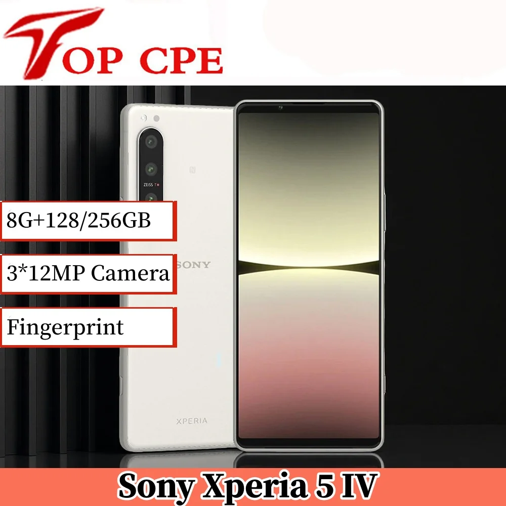 Sony Xperia 5 IV 5G original, pantalla OLED de 6.1 pulgadas, Octa-core XQ-CQ54 XQ-CQ72 Snapdragon 8 Gen 1 Octa-Core, huella dactilar, NFC, teléfono móvil usado.