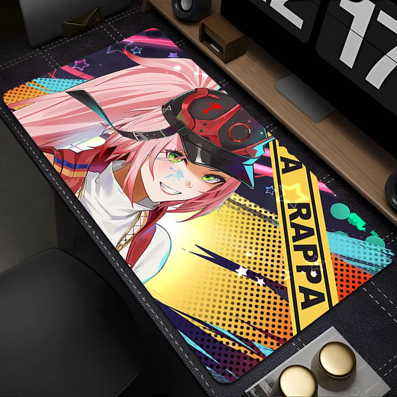 لوحة ماوس أنينية ملحقات الألعاب لوحة مفاتيح مكتبية كبيرة حصيرة مكتبية PC H-honkai Star Rail Rappa وسادة مطاطية ممتدة