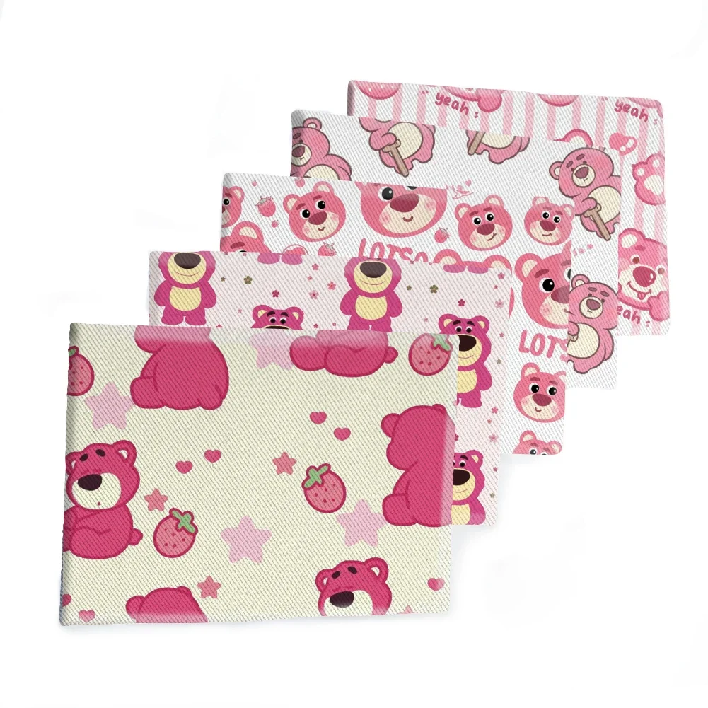 Disney Cartoon Toy Story Bear Lotso Pattern Printed Twill Fabric for Patchwork Quilting Fabrics