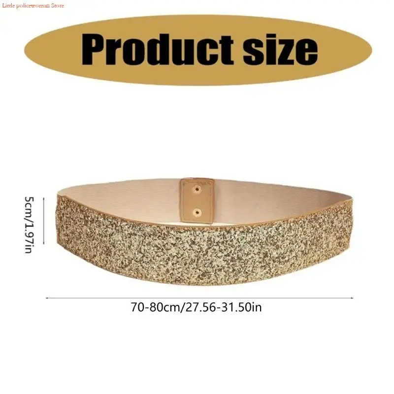 F92D حزام خصر عريض مريح للشباب حزام خصر أنيق عصري لاحتفالات الأعياد #6