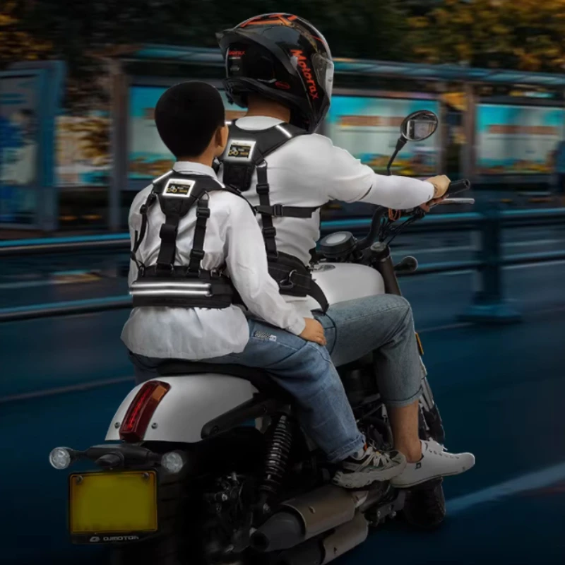 

Child Bike Harness Reflective Motorcycle Child Front Back Duals-purpose Seat Belt Harness Versatile Motorcycle Child Safety Belt