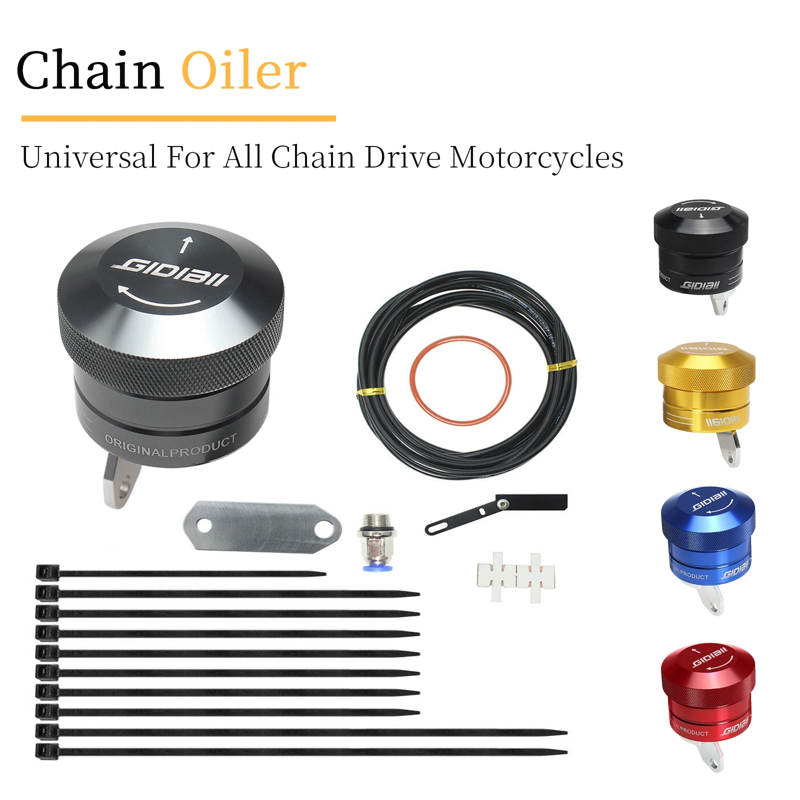 Chain Lubricator Oiler Motorcycle Lubrication System For Honda Yamaha Suzuki Kawasaki Harley Triumph Victory Moto Guzzi Aprilia