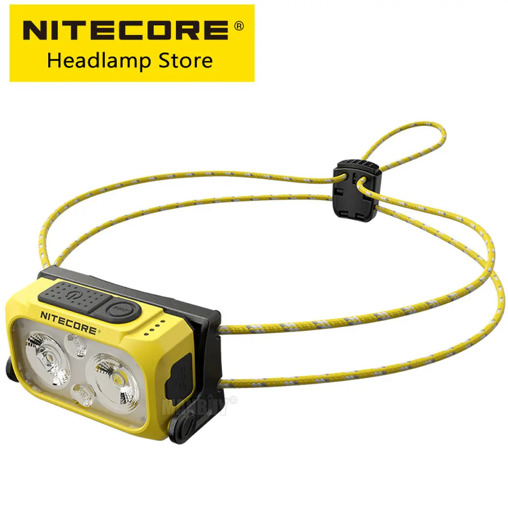 Original NITECORE NU21 Ultra Lightweight Dual Beam Type-C Rechargeable Headlamp 360 Lms Triple Outputs Headlight Outdoor Running