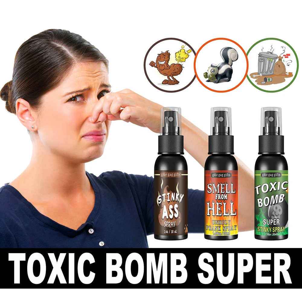 30ML Líquido Peido Spray Pode Fedor Bomba Ass-Smelly Stinky Gag Prank Novidades Toy Joke Party Supplies Stinky Gás Joke Toy