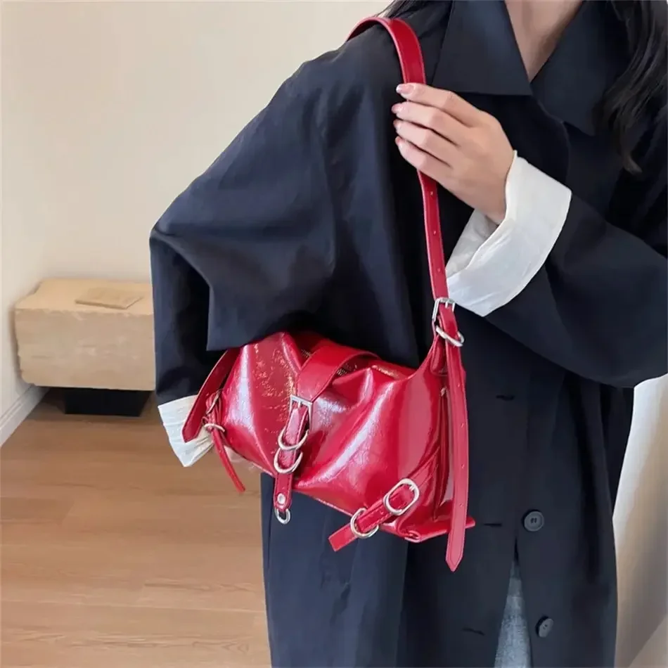 

Classic Women Crossbody Bag PU Leather Handbag for Women Solid Vintage Designer Tote Shoulder Bag Women