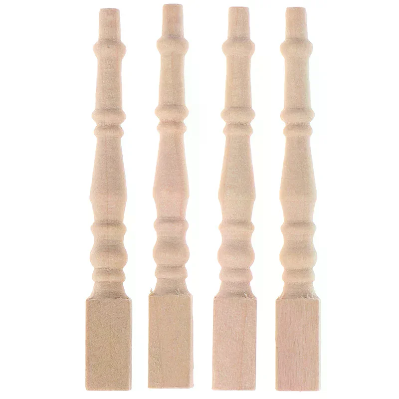 1:12 دمية مصغرة كرسي خشبي الجدول الساق DIY اكسسوارات أثاث اللعب #4