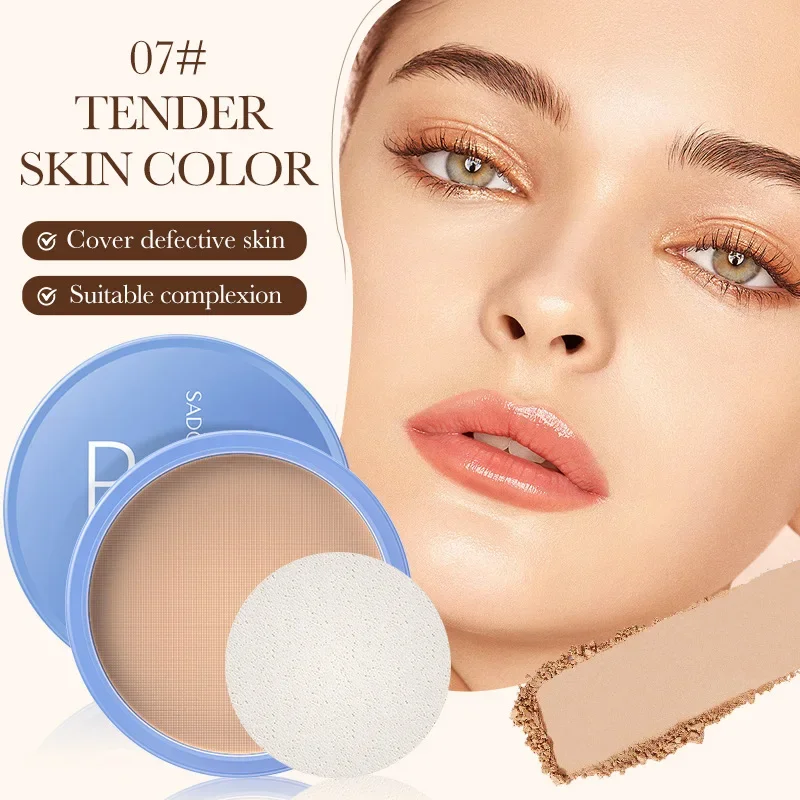 Full Coverage Pressed Make Up Face Powder Natural Lasting Makeup Powder Soft Mist Face Makeup Cosmetic Setting Compact Powder