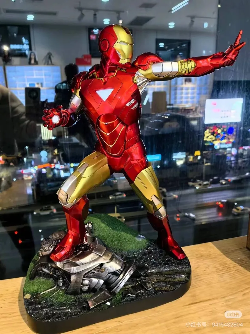 

50cm Marvel Avengers Iron Man Mk6 Anime Figures Large Figurine Luminous Figures Gk PVC Model Ornaments Boyfriend Birthday Gift